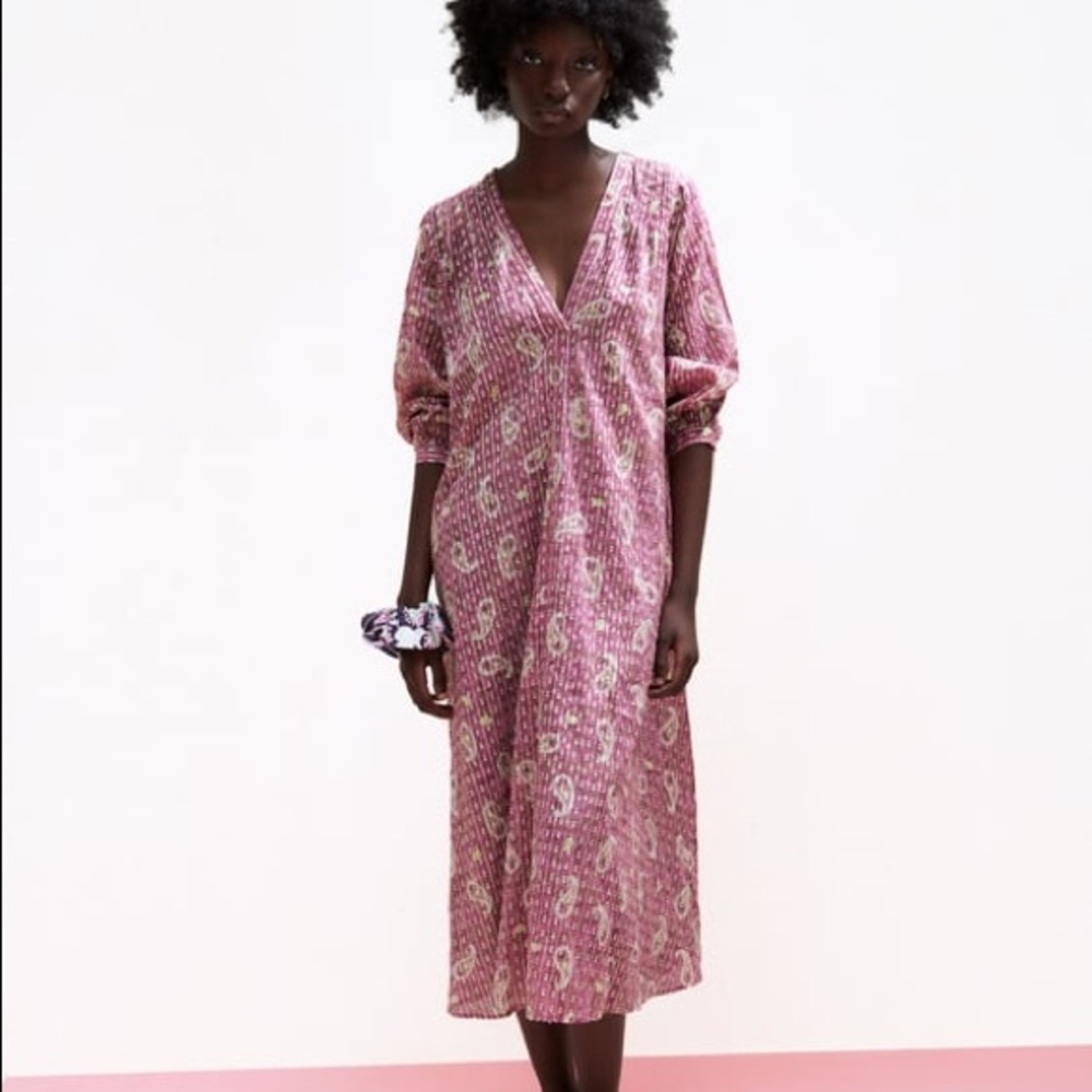 NWT Zara paisley kaftan dress